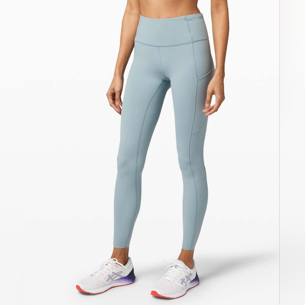 Lululemon Fast and Free Tight, Size 6, 31" inseam, Blue Cast